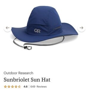 Outdoor Research Navy Sunbriolet Hat Unisex